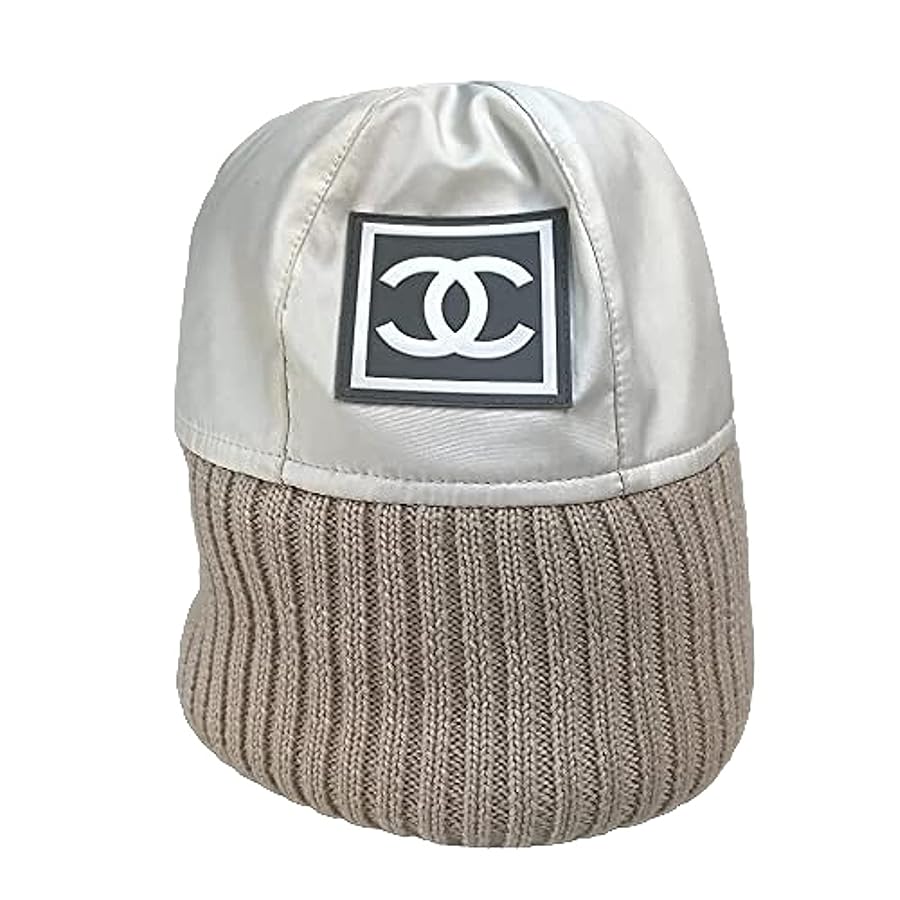 おはぎ様〜専用〜【CHANEL】ニット帽 CCロゴ付き おはぎ様〜専用