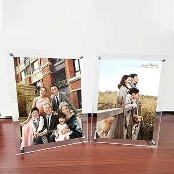 Amazon.co.jp: A4クリアアクリルフォトフレーム 透明な写真立て 壁掛け