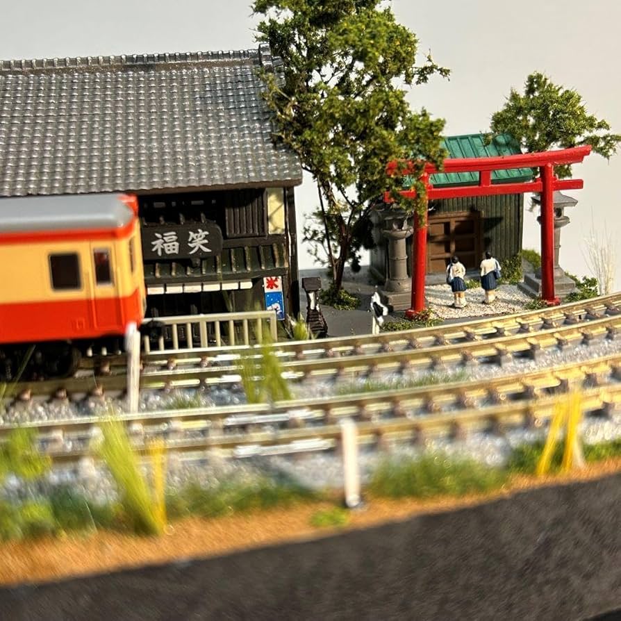 HOゲージ ローカル駅と駅前ジオラマセット HOゲージ ローカル駅と駅前