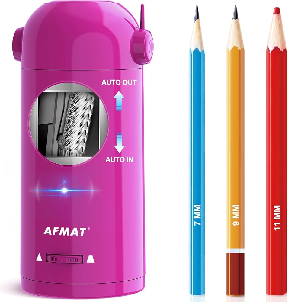 Amazon.co.jp: AFMAT 電動鉛筆削り 教室用全自動鉛筆削り 7-11.5mm