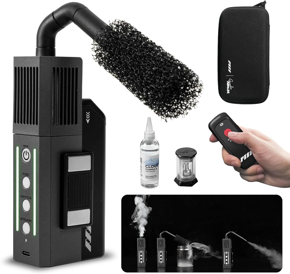 SmokeNINJA Machine à fumée mini sans fil alimentée par batterie de