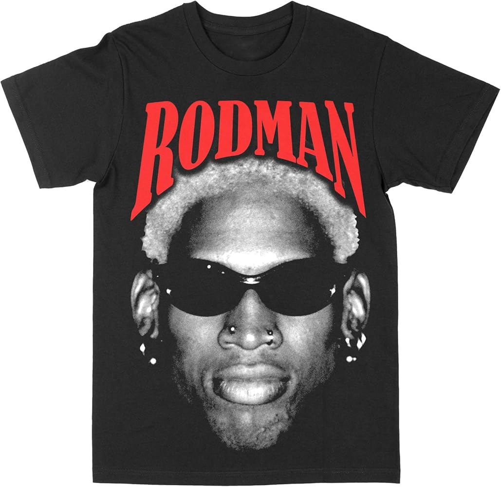 Philcos Dennis Rodman Jumbo Face Black Small T-Shirt | Amazon.com