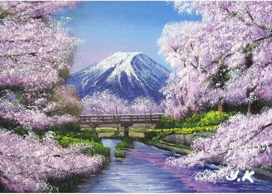 油絵奈良のしだれ桜 油絵奈良のしだれ桜 油絵奈良のしだれ桜