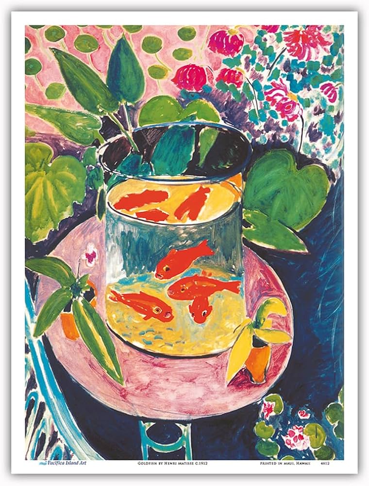 Henri Matisse 【gold fish】 高精細刷特別額装品 他の方発送×Henri