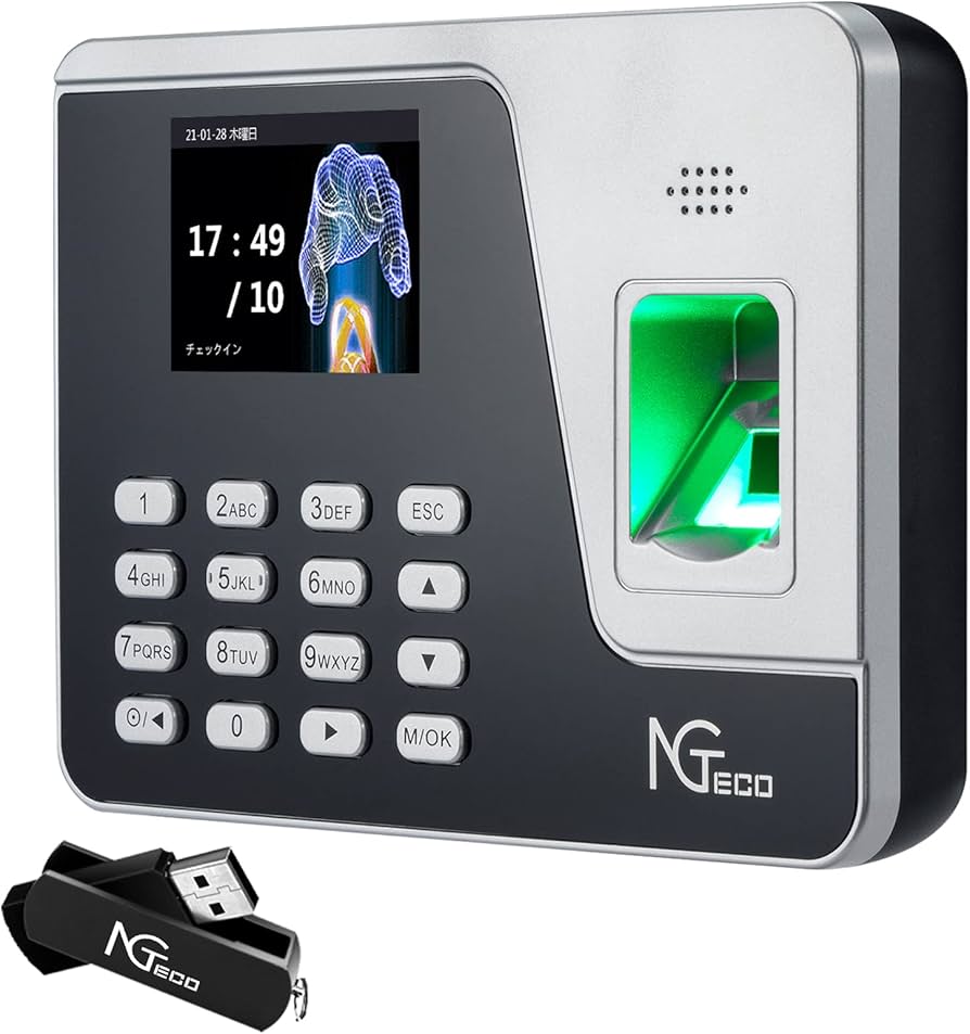 Amazon.co.jp: NGTeco 指紋認証 タイムレコーダー 勤怠管理 コスト削減