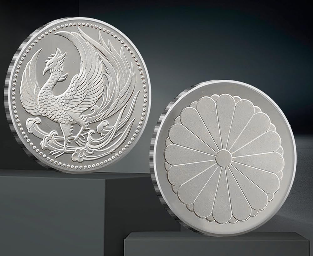 Amazon.co.jp: Anfang 日本金貨 鳳凰 菊花紋章 コイン メダル レプリカ