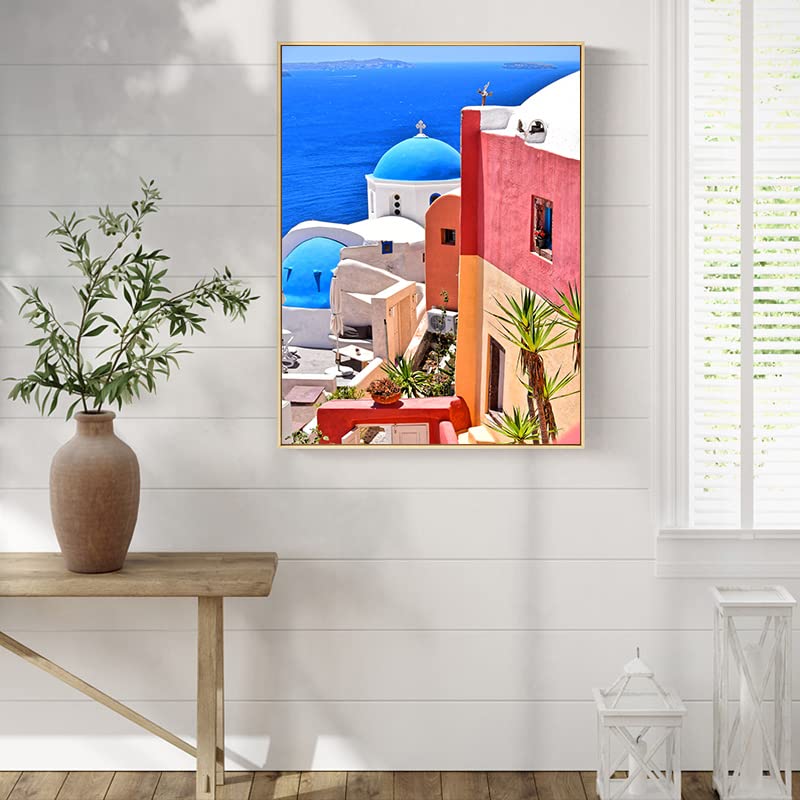 Amazon.co.jp: ギリシャ サントリーニ島エーゲ海の絵海島壁アート