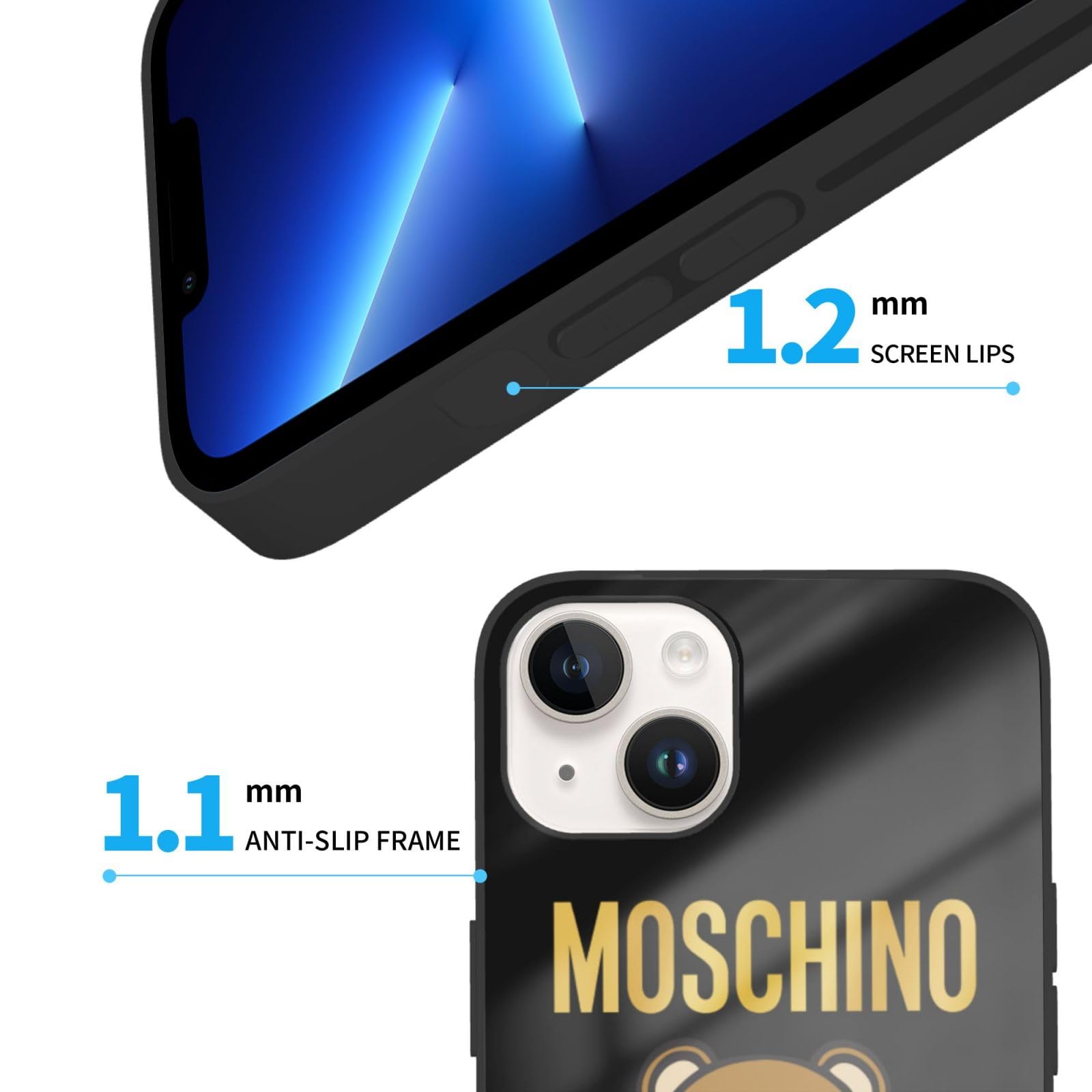 Amazon.co.jp: モスキーノ Moschino (2) 全面保護 Iphone 14 Pro Max