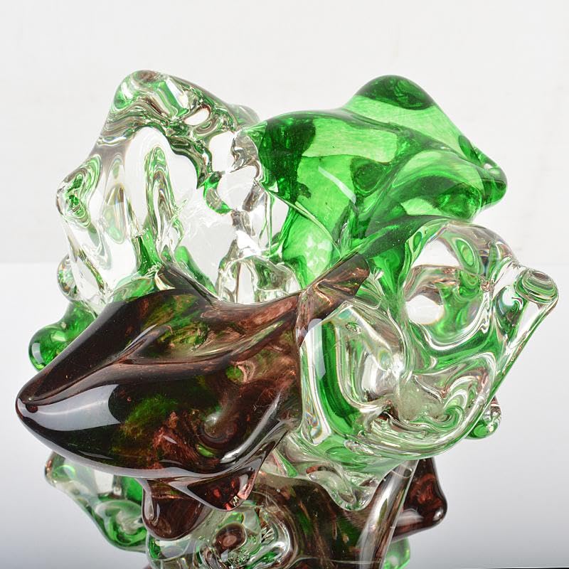 ガラス造形作家イワタルリ岩田瑠璃ガラス器花瓶共箱DR7497B