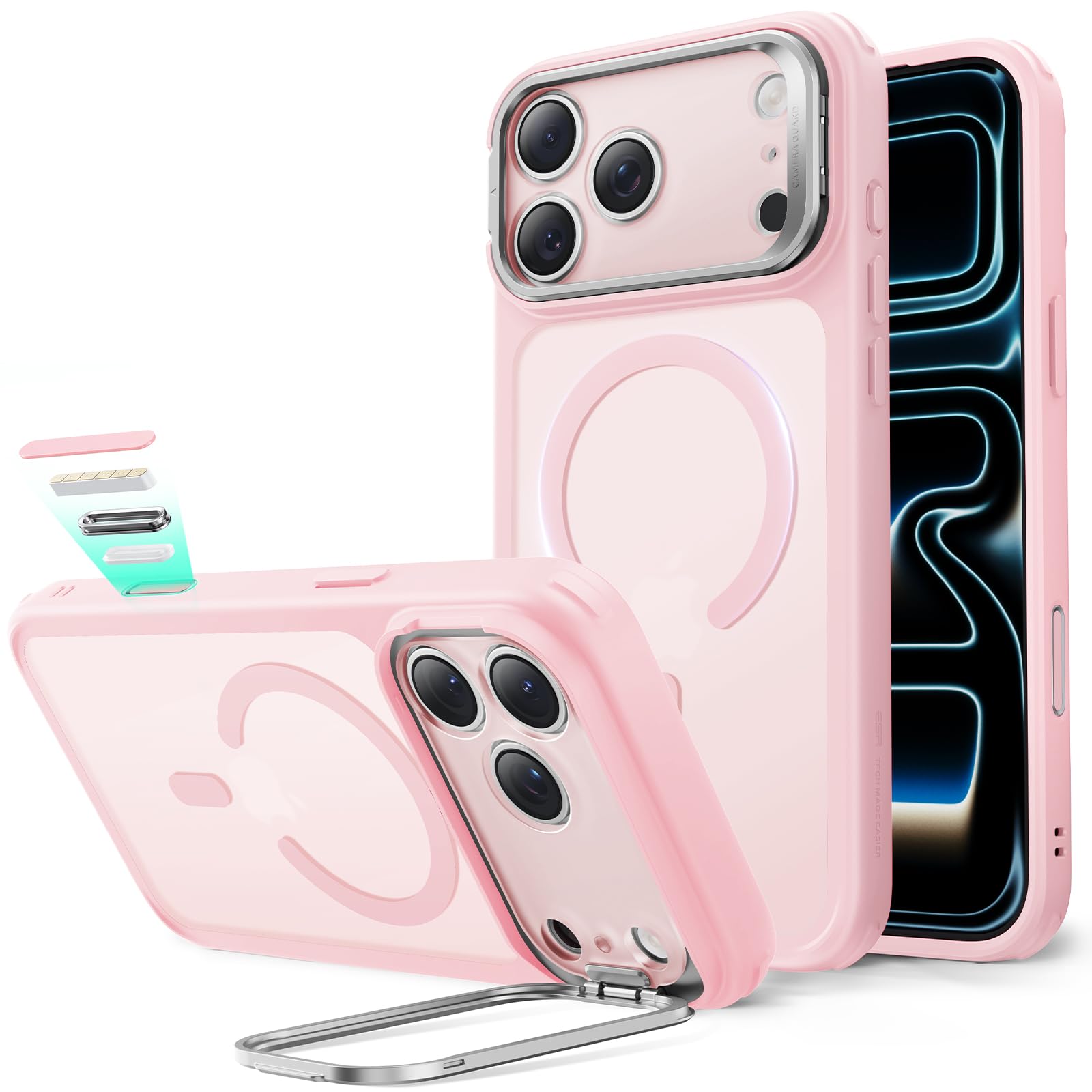 Amazon.com: ESR for iPhone 17 Pro Max Case with Stash Stand