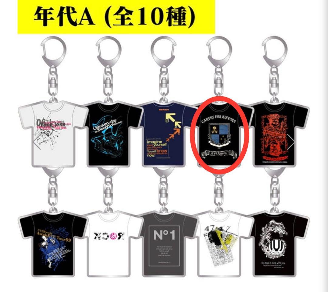 UVERworldTシャツ型キーホルダー39/40種セット