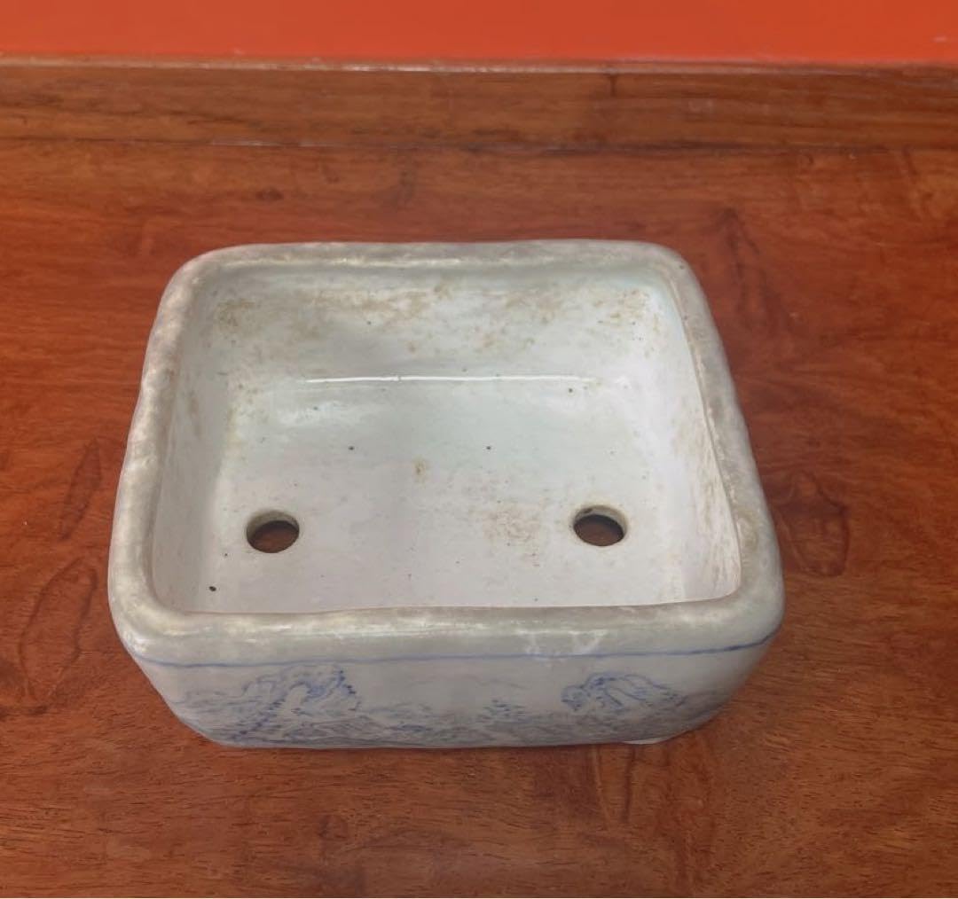 盆栽 鉢 中国鉢 盆栽小鉢 盆栽鉢 ミニ盆栽 烙印あり 風景画 盆栽 鉢