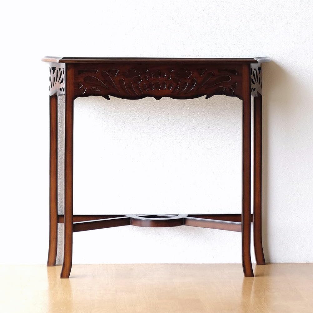 Amazon｜コンソールテーブル 無垢 アンティーク風 電話台 アジアン家具