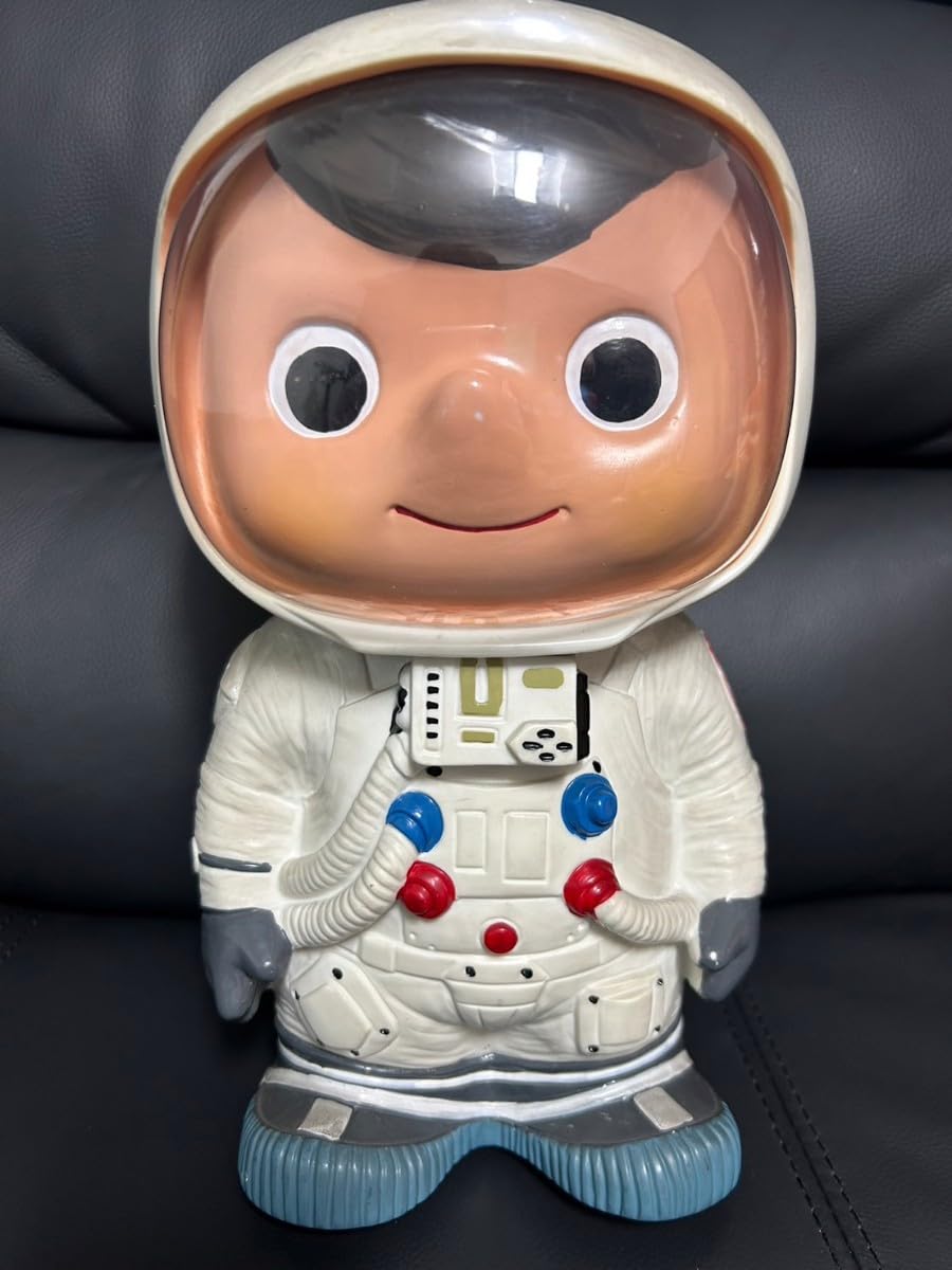 W/激レア 昭和レトロ 滋賀銀行 当時物 ソフビ しがちゃん 貯金箱 宇宙