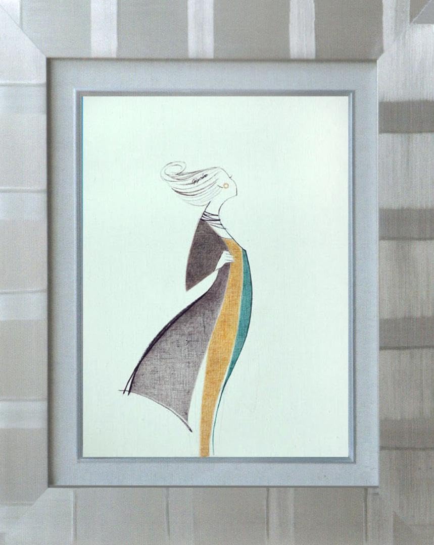 油絵 絵 絵画 インテリア 額付(青緑＋銀) F3-010111 人物 女性 絵画