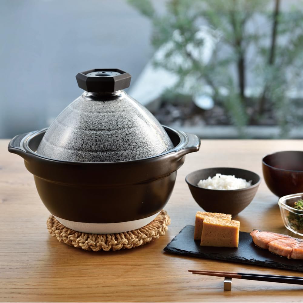 Amazon.com: HARIO GNR-200-B-W Rice Pot with Glass Lid, 2-3 Cups