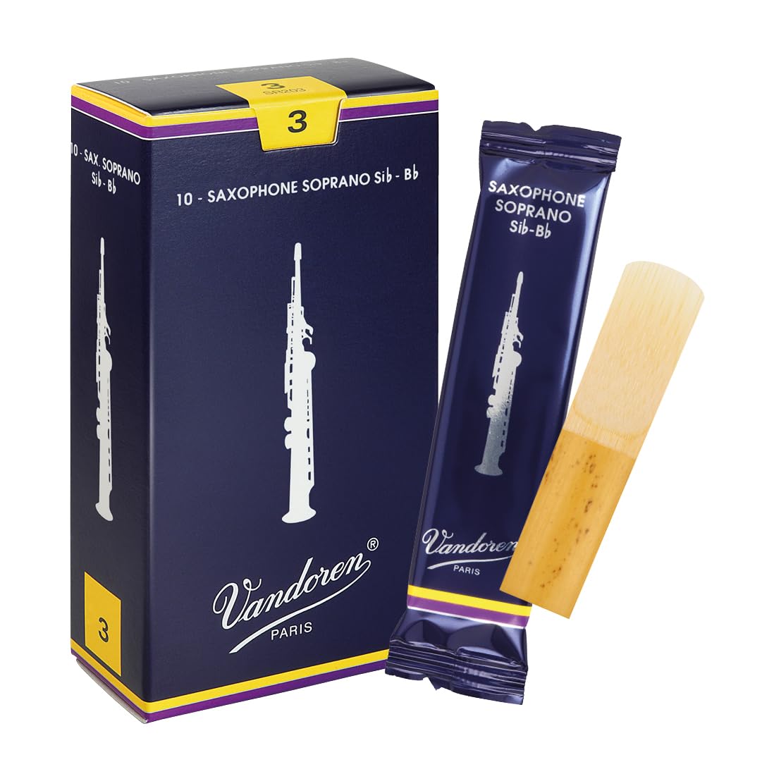 Vandoren ソプラノサックスリード 3 1/2 10枚入り4箱 Amazon.co.jp