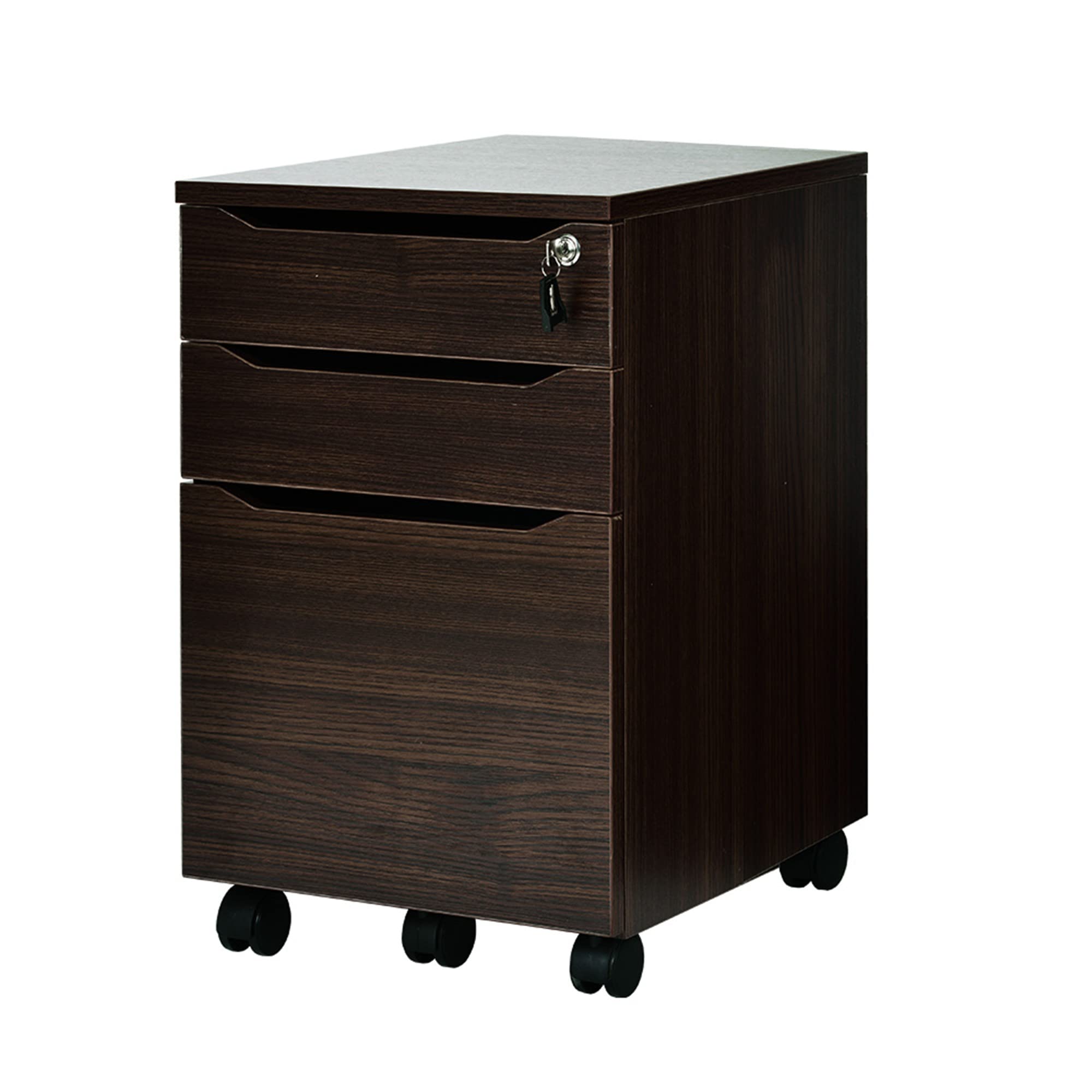 Amazon.co.jp: デスクワゴン サイドワゴン ラック 鍵付き キャスター