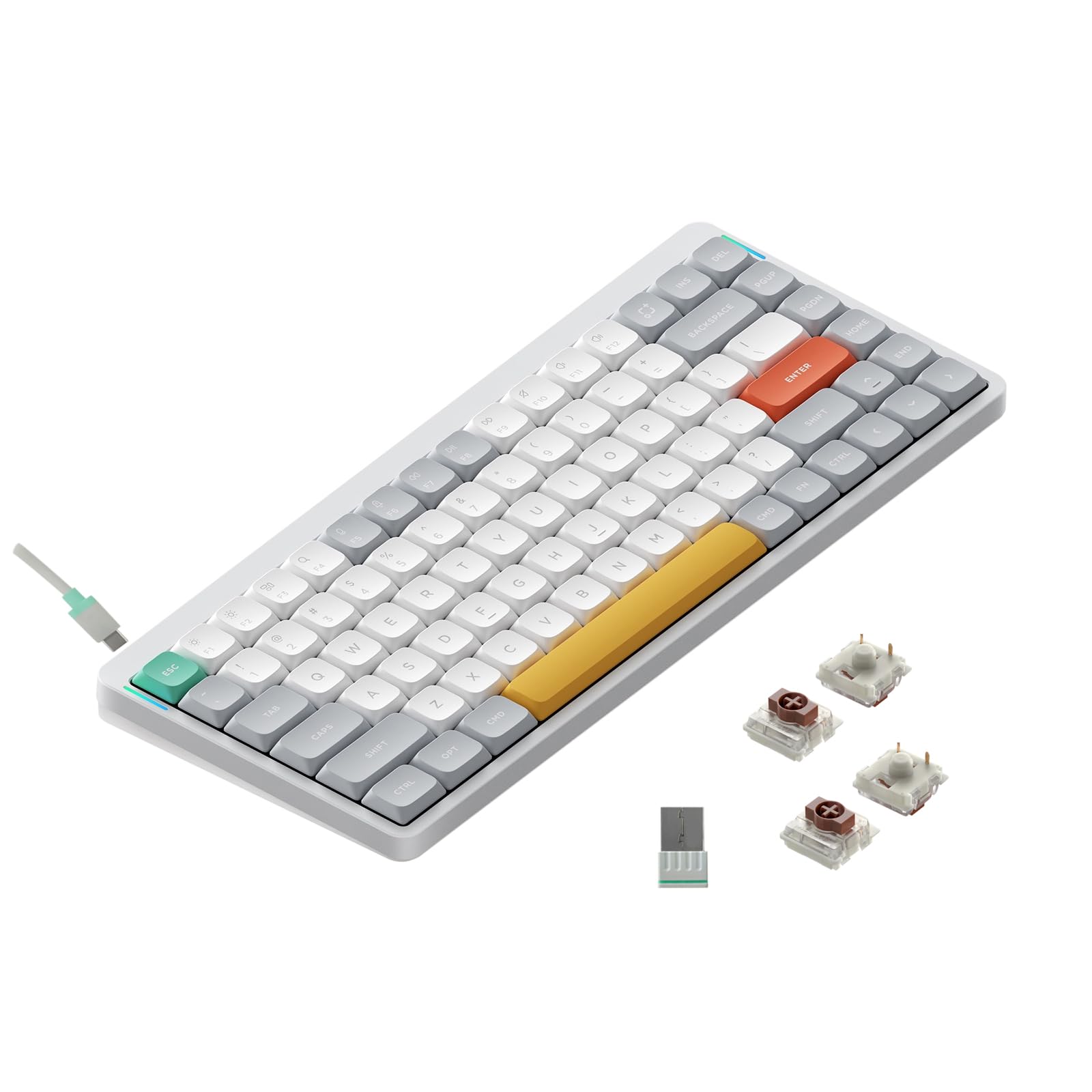 Amazon.com: nuphy Air75 V2 Portable 75% Mechanical Keyboard