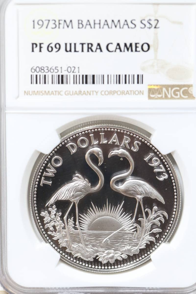 バハマエリザベス 5ドル超大型銀貨(1973年) 1973年バハマ5ドル銀貨 品位