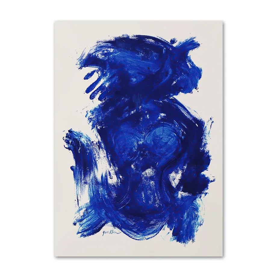 Amazon.co.jp: イヴ・クラインブルーポスターブルー抽象キャンバス絵画