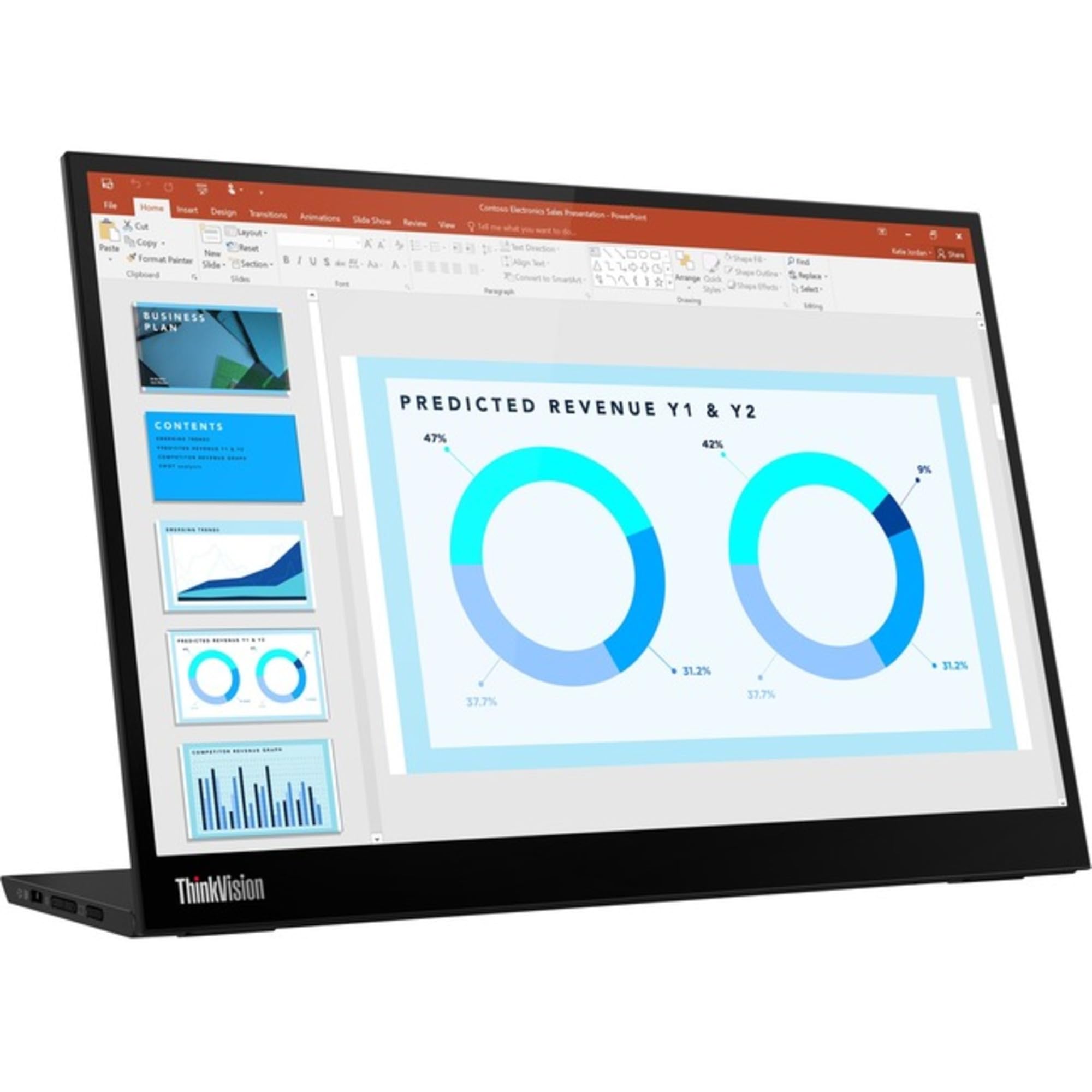 Amazon.co.jp: Lenovo ThinkVision M14d 14インチクラスLCDモニター-16