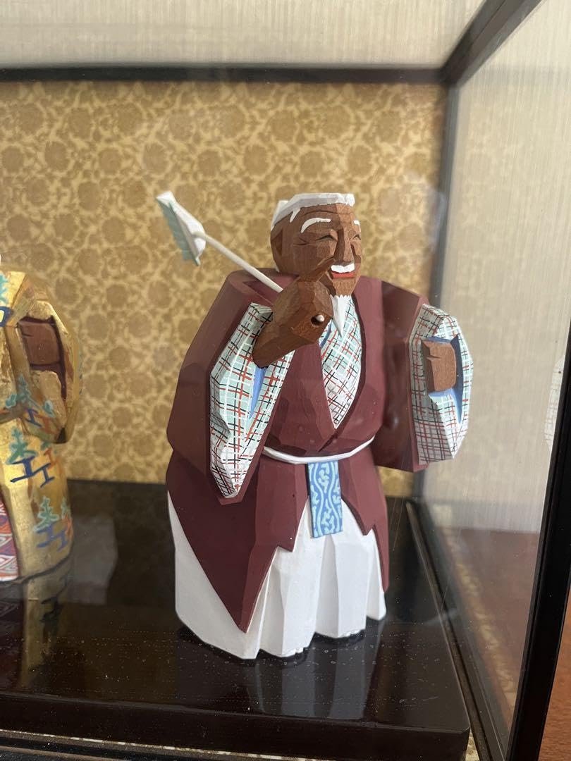 Amazon | 高砂人形 奈良一刀彫 尉と姥 (じょうとんば) | 人形・ドール