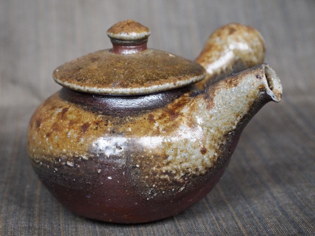 Amazon.co.jp: 作家 竹内靖之 師：山本陶秀 伊部手 黒 窯変急須