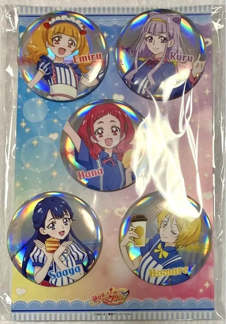 スマイルプリキュア! アクリルスタンド オーロラ缶バッジセット