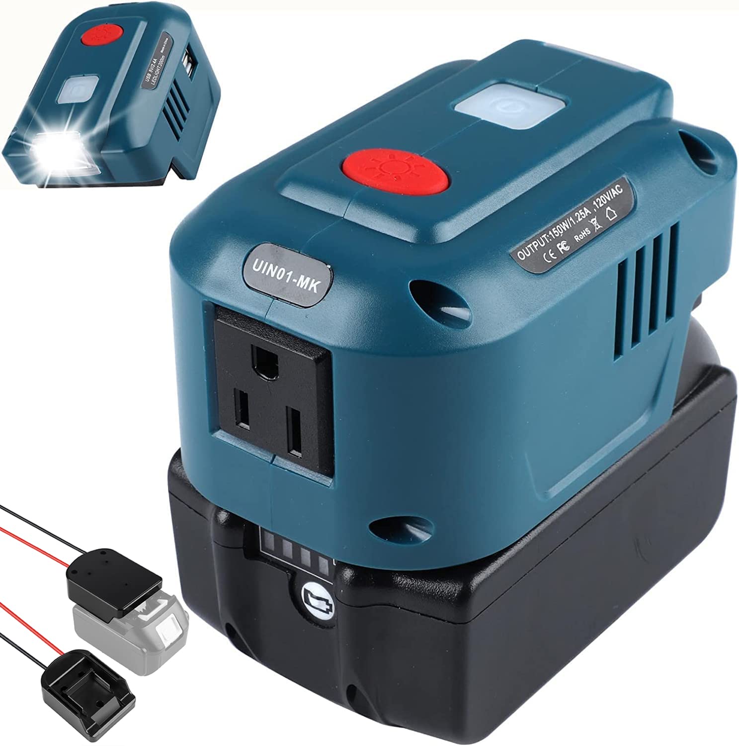 110vインバータリチウムイオンバッテリーアダプタ充電器ボッシュマキタ