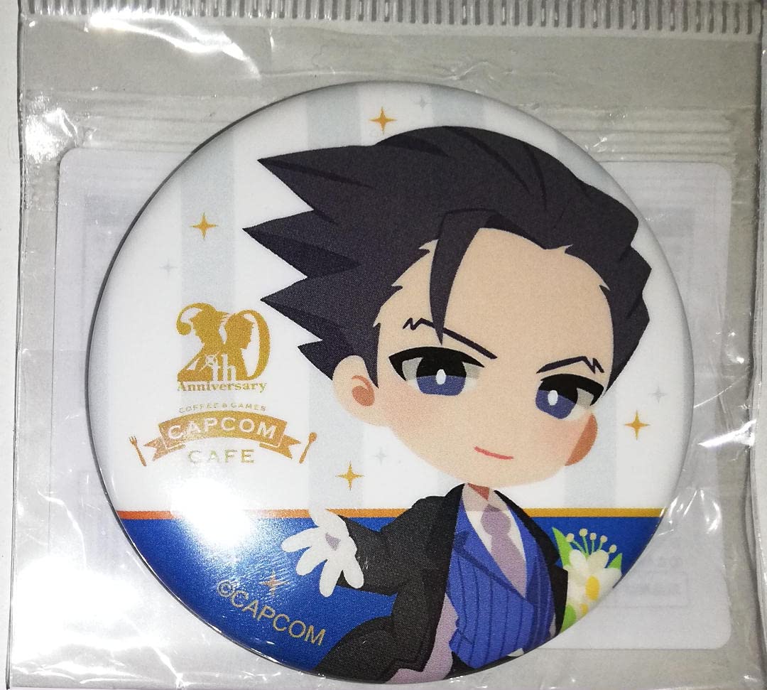 逆転裁判】成歩堂龍一＆綾里真宵 カプコンカフェ ガチャ 缶バッジ