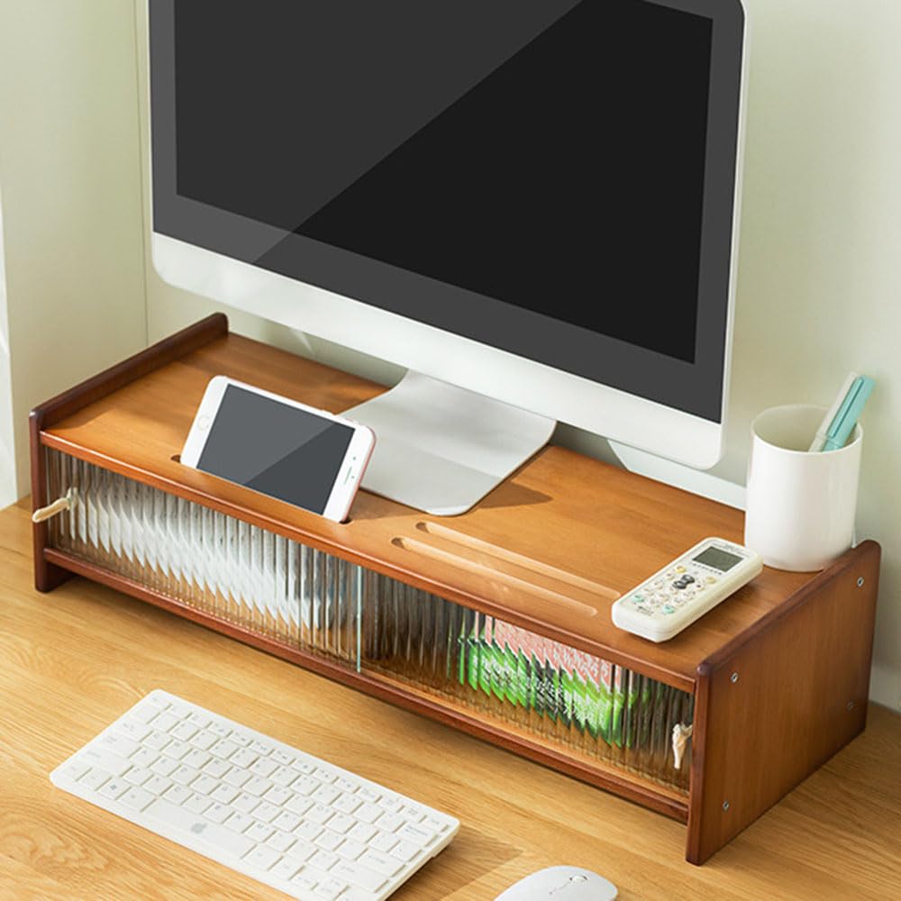 Amazon.co.jp: モニター台 机上台 竹製パソコン台 幅70cm 卓上