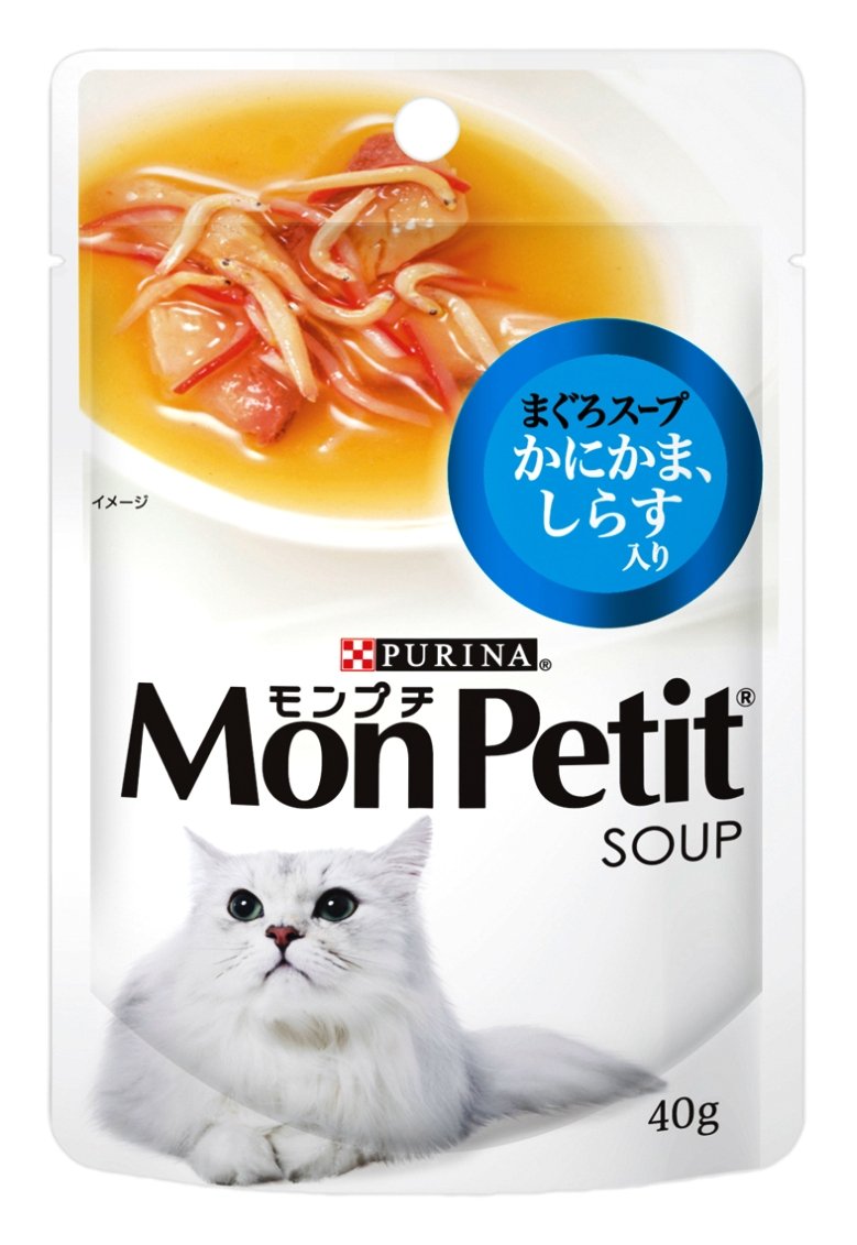 Amazon.co.jp: モンプチ スープ パウチ 成猫用 かにかま、しらす入り
