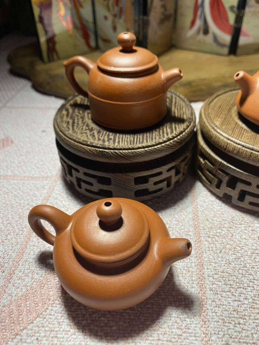 煎茶道具 中国宜興 匏尊壺 紫砂壺 在銘 老泥使用 朱泥