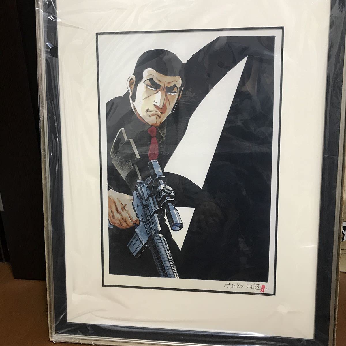 ゴルゴ13特別複製原画/LANDING」直筆サイン入り ゴルゴ13特別複製原画