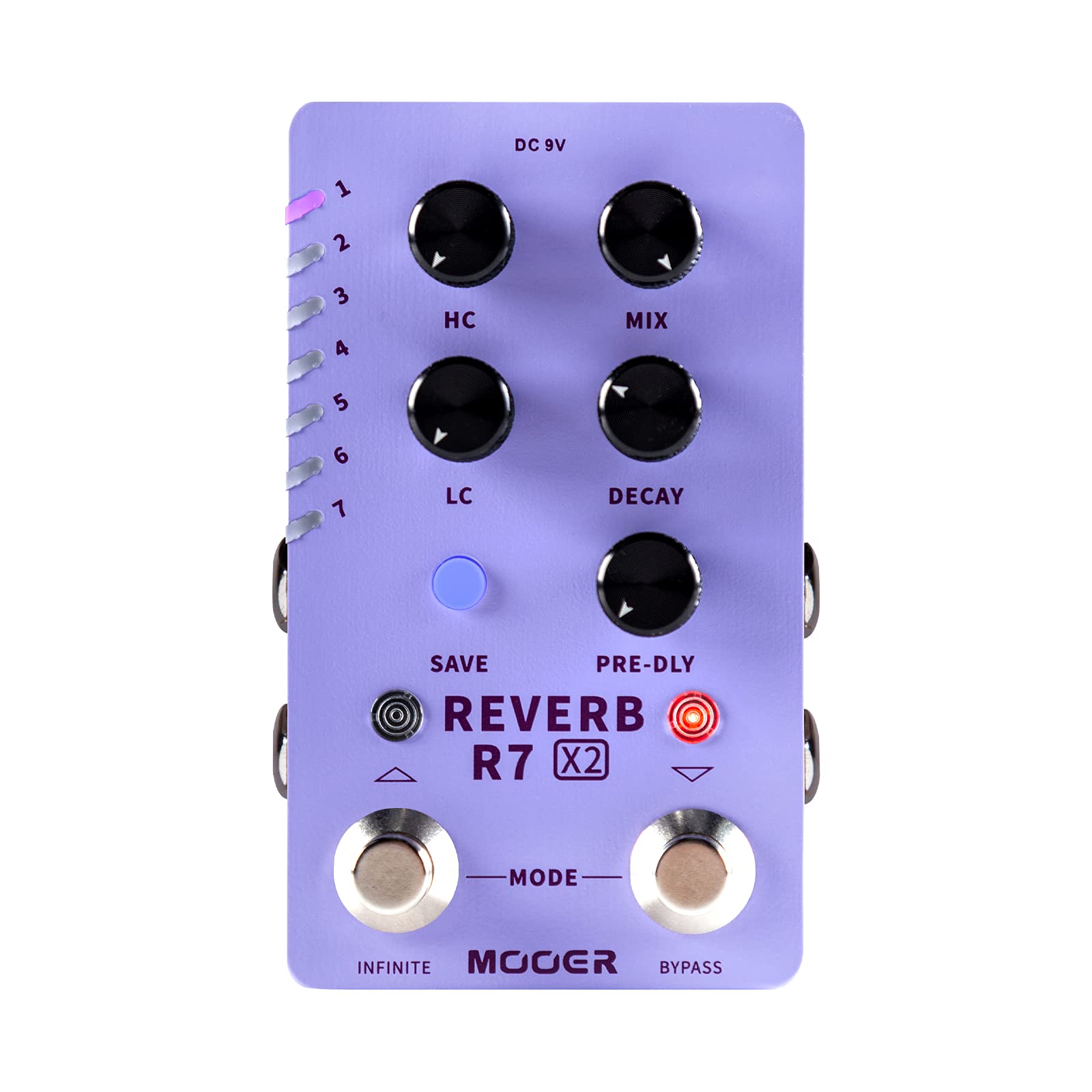 Amazon.com: MOOER R7 X2 Stereo Multi Reverb Pedal from Classic