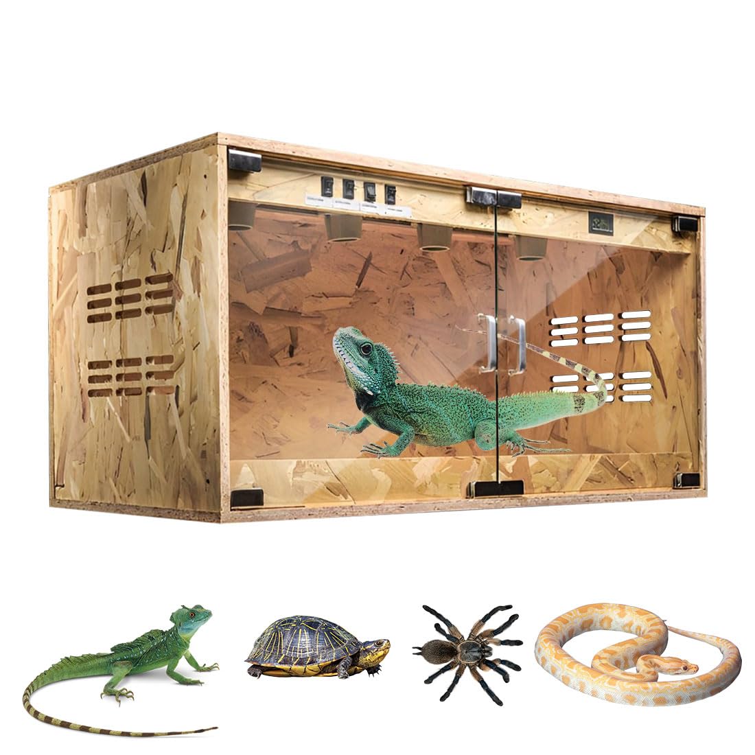 特価】爬虫類ケージ 80×40×40㎝ リクガメ フトアゴ ゲージ 爬虫類