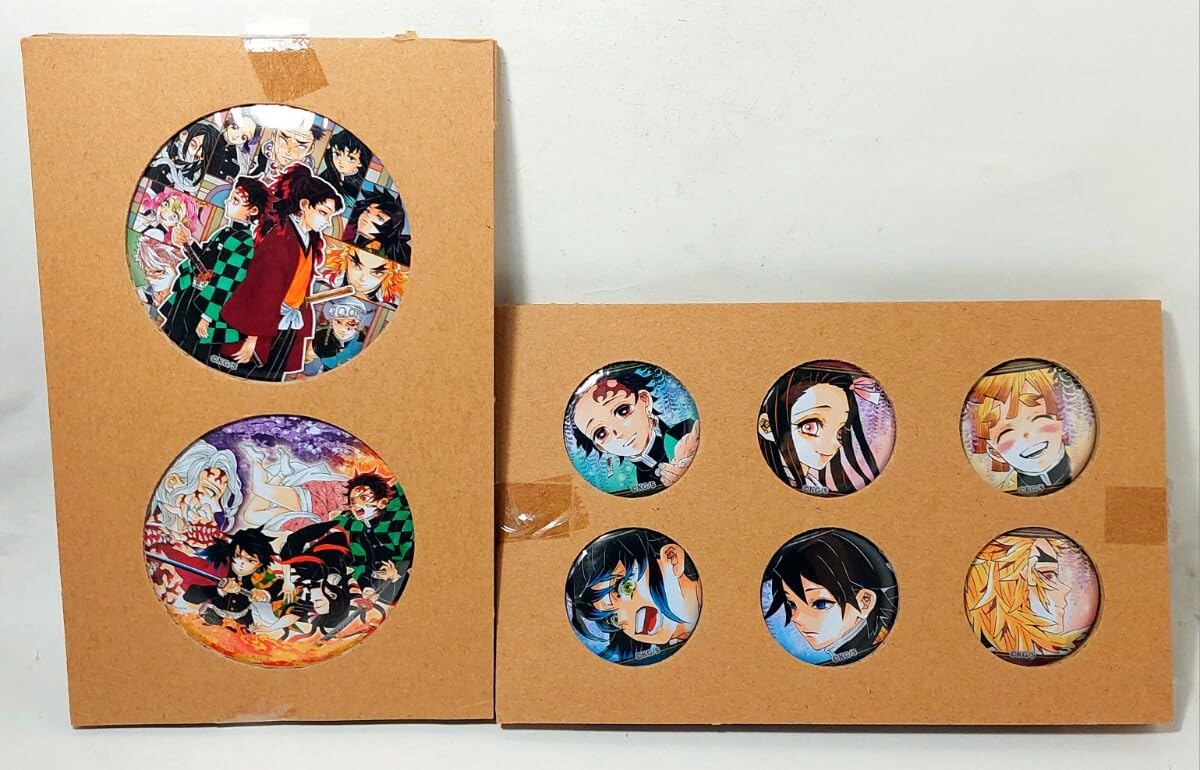 鬼滅の刃 バラエティバッグ 炭治郎 善逸 伊之助 スクエア 缶バッジ 3種