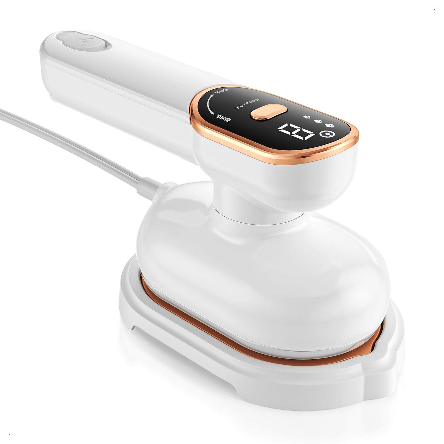 早い者勝ち❣️ 折り畳み式スチームアイロン ホワイト×ピンクゴールド