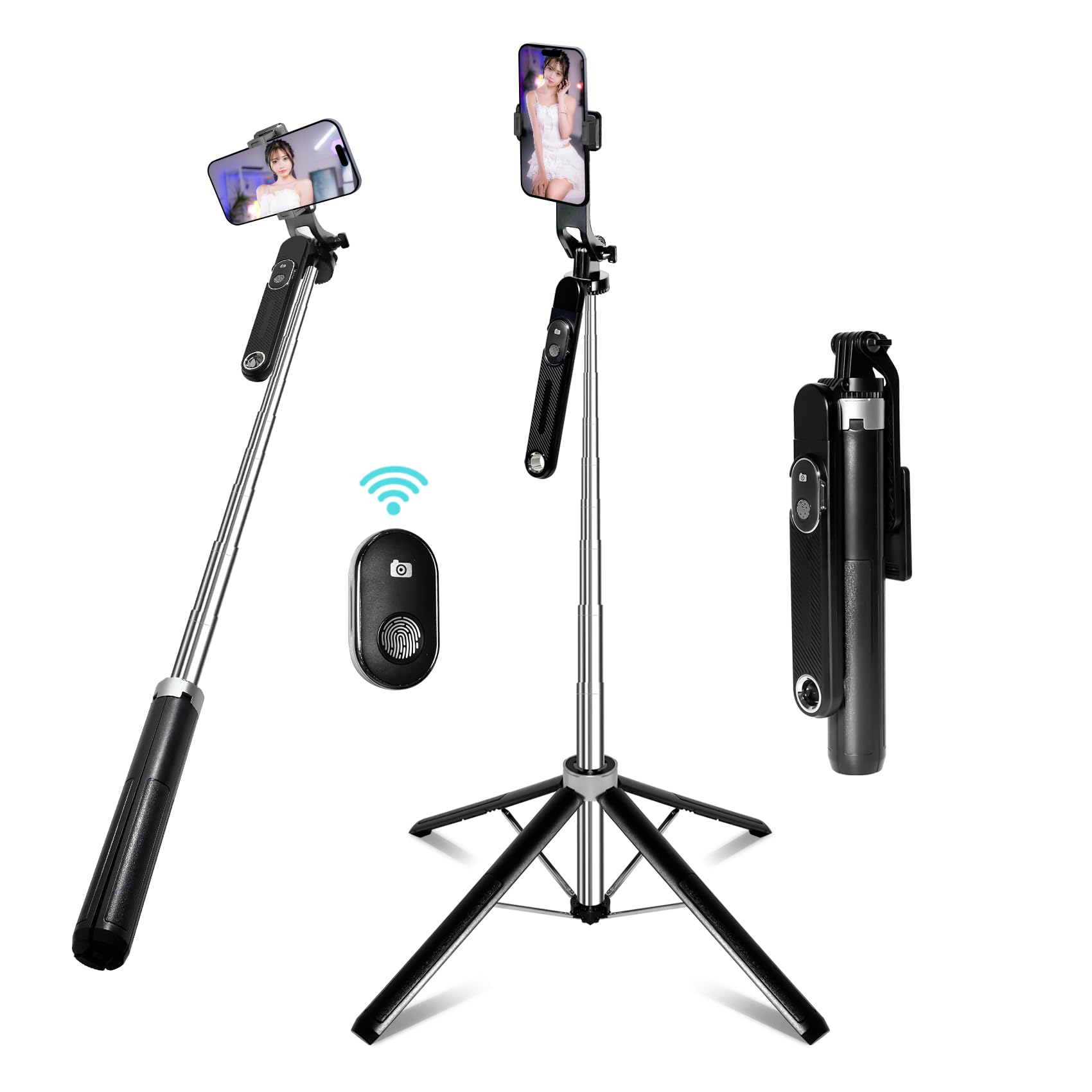 Amazon.co.jp: スマホ 三脚 自撮り棒 長い 180cm以上 スマホスタンド