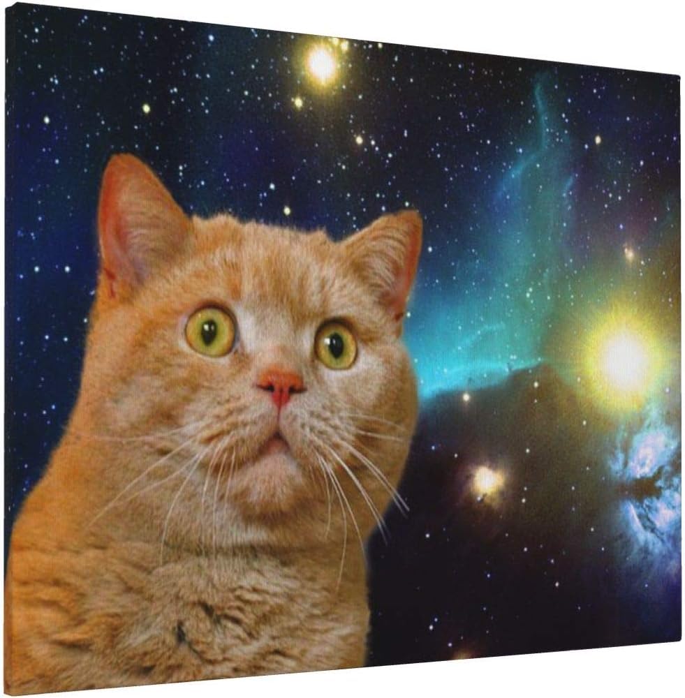 TOMOYUKI・友之、キャット・宇宙猫、証明書付、額付、絵画 油絵 油彩画