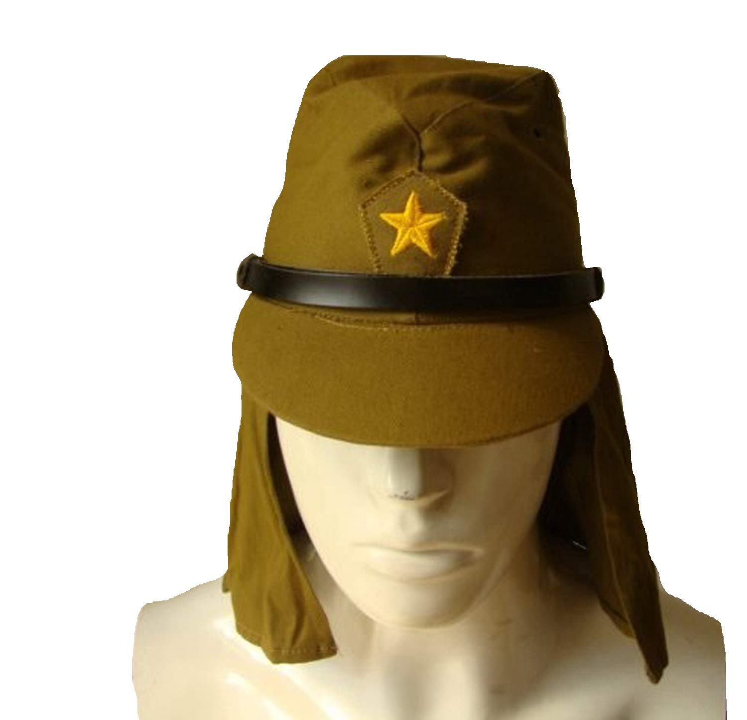Amazon.co.jp: 旧 日本軍 帽子 帝国 陸軍 帽垂れ 略帽 複製 レプリカ 帽子