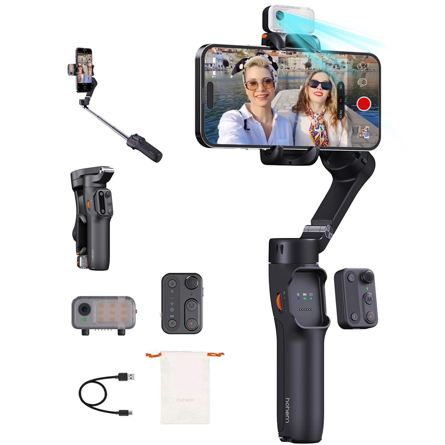 Amazon.co.jp: hohem V3 スマホジンバル 3軸ポータブルスタビライザー