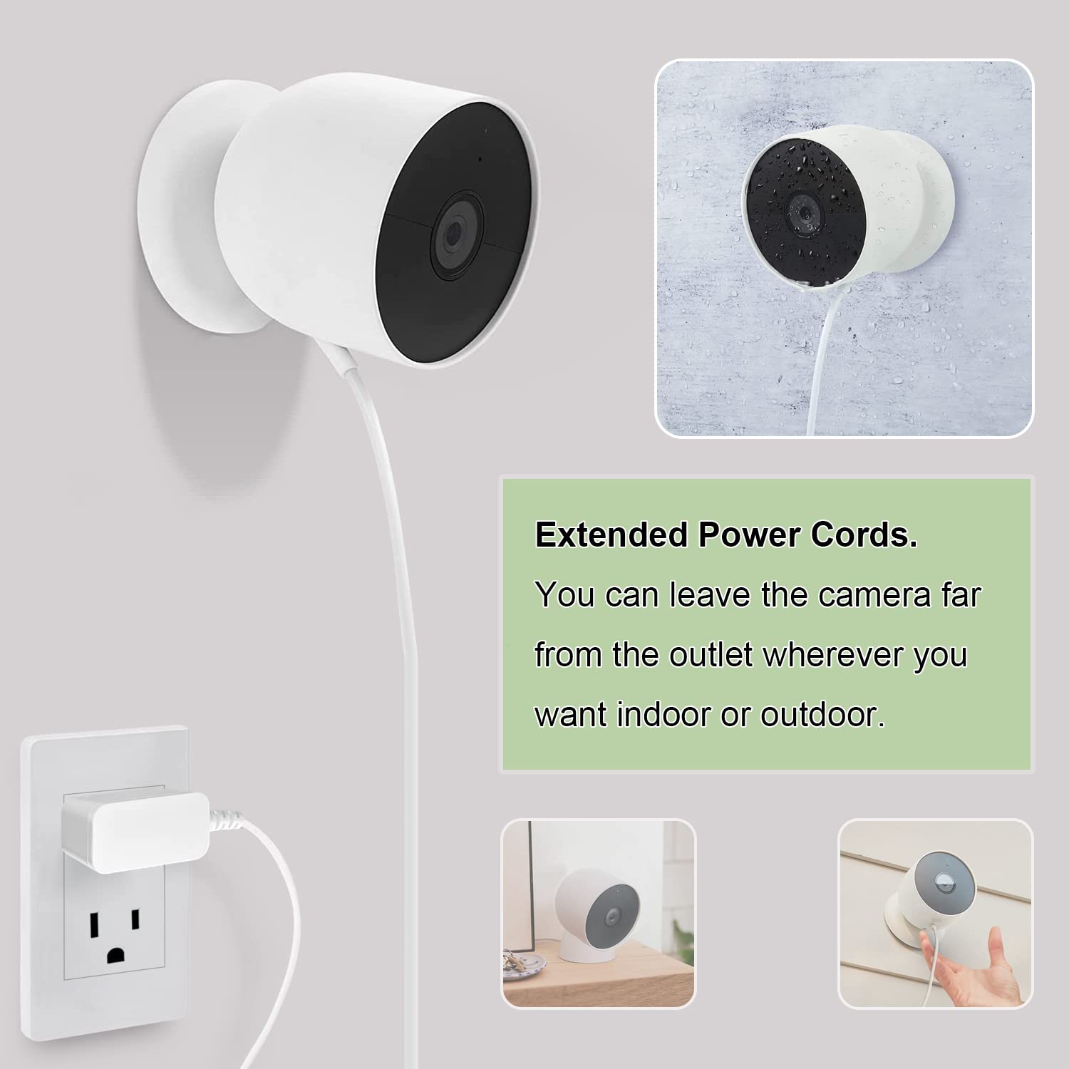 Google Nest Cam 付属品、防塵・防滴ケーブル 10 m Google Nest Cam