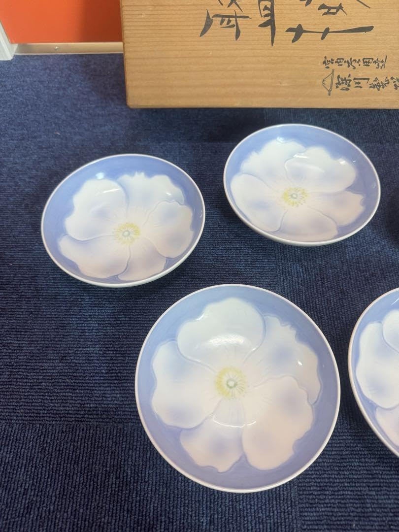 Amazon.co.jp: 1713 宮内庁御用達 深川製磁 スノーローズ取り皿揃 5枚