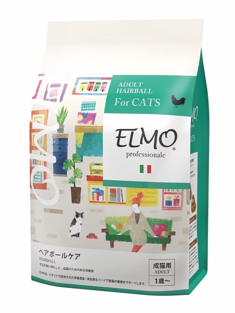 Amazon | 【成猫用 イタリア製キャットフード 400g】ELMO エルモ ヘア