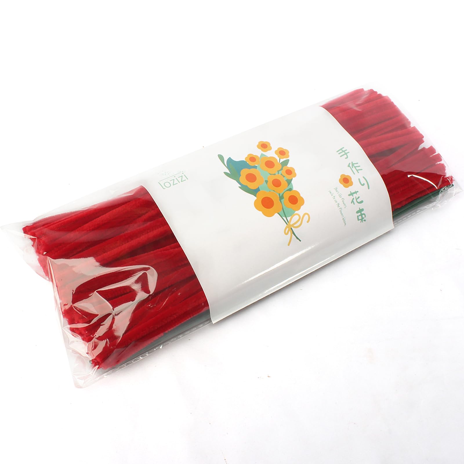 Amazon.co.jp: LOZIZI 100本入 単色 高密度 手芸モール 工作モール