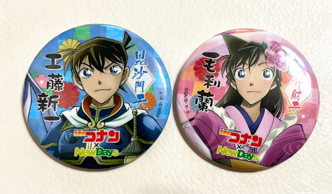 名探偵コナン 缶バッジ 戦慄の楽譜 工藤新一 毛利蘭 ポップアップ