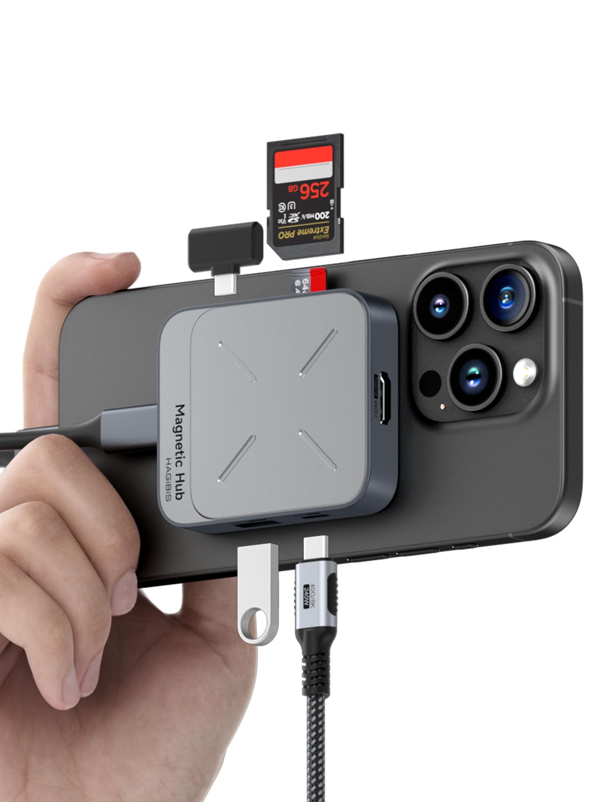 Amazon | Hagibis 磁気USB-Cハブ 7-in-1 Magsafe対応 ドッキング