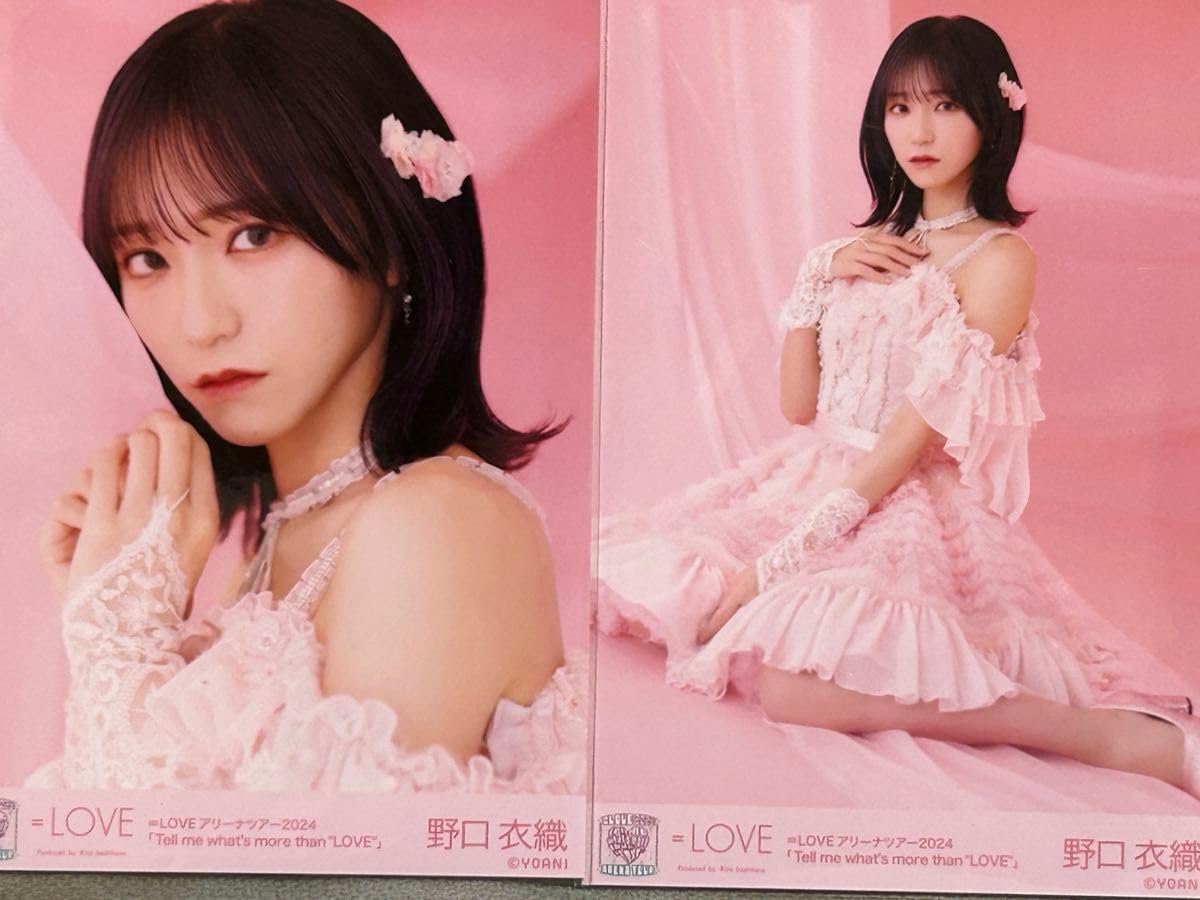 LOVE イコラブ 生写真 直筆 野口衣織 ナツマトペ MV衣装③ ヒキ LOVE